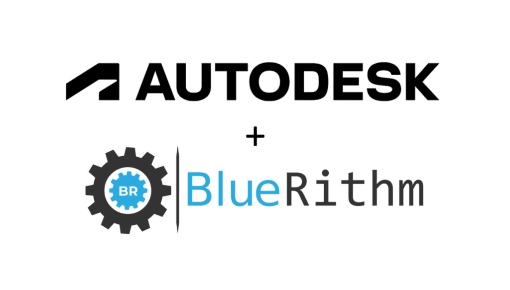 A logo for autodesk and blue rithm