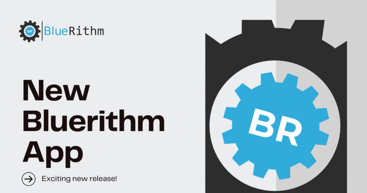 A black and white image of the logo for the company, brithtrithm.