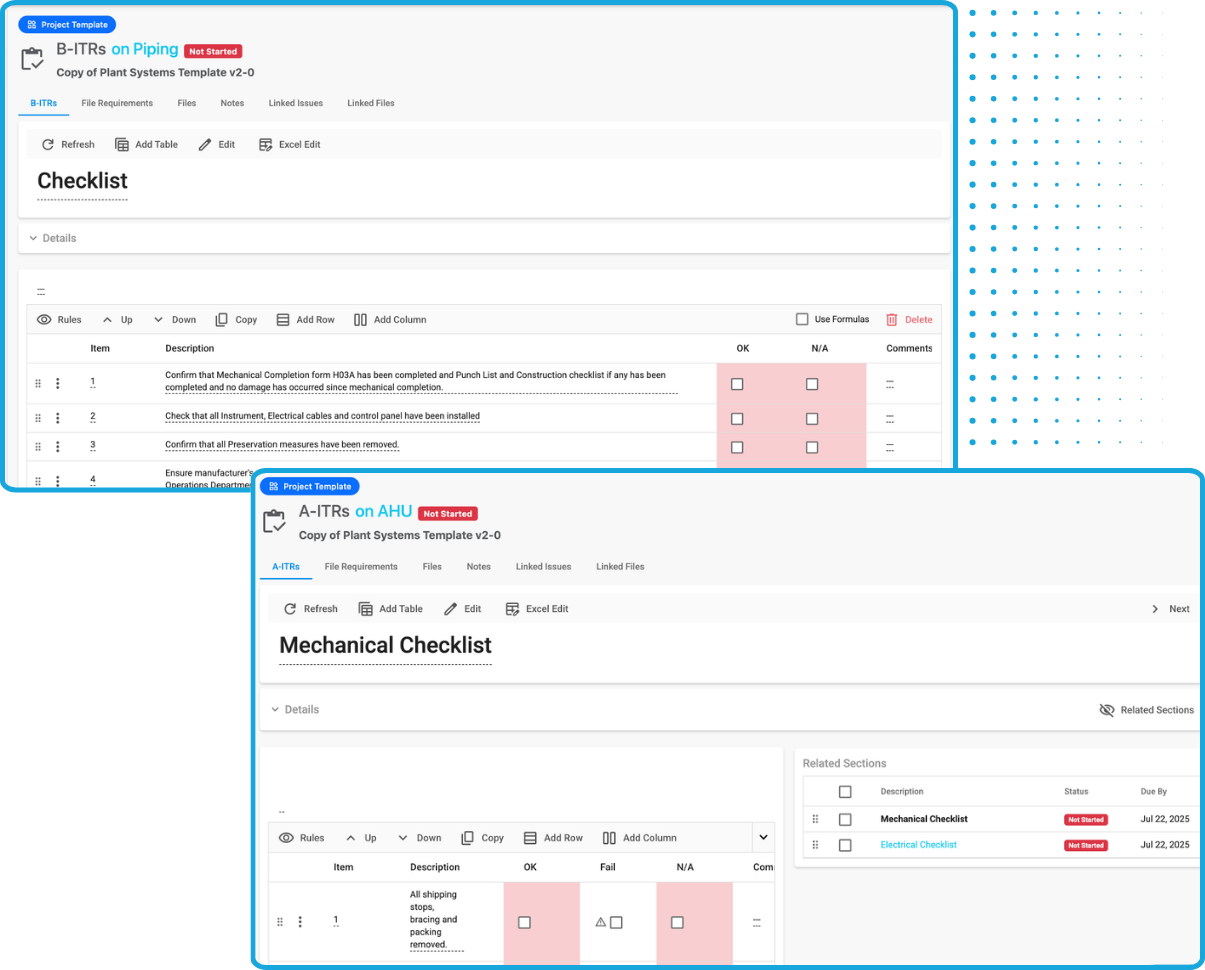 Industrial Commissioning Templates