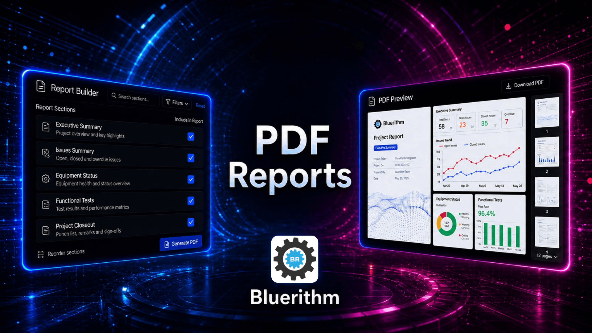 Bluerithm 2.0’s Report Builder: Faster, Cleaner, More Flexible PDF Reports