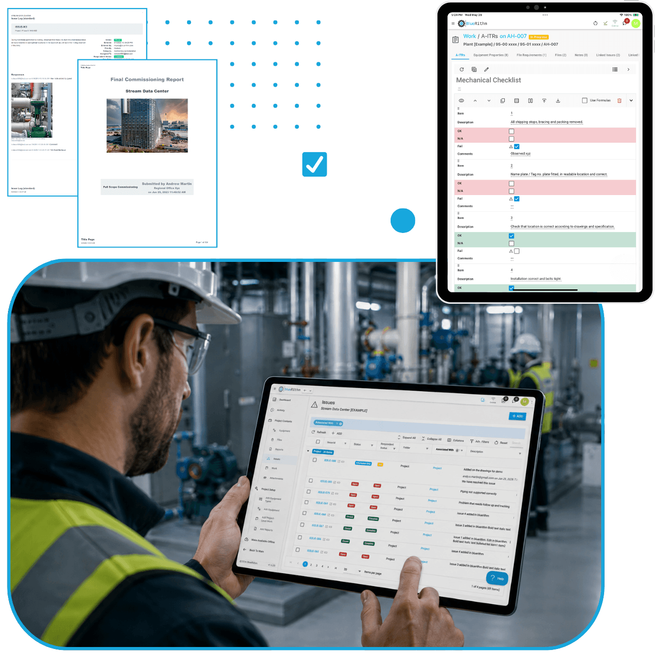 Bluerithm reporting and mobile