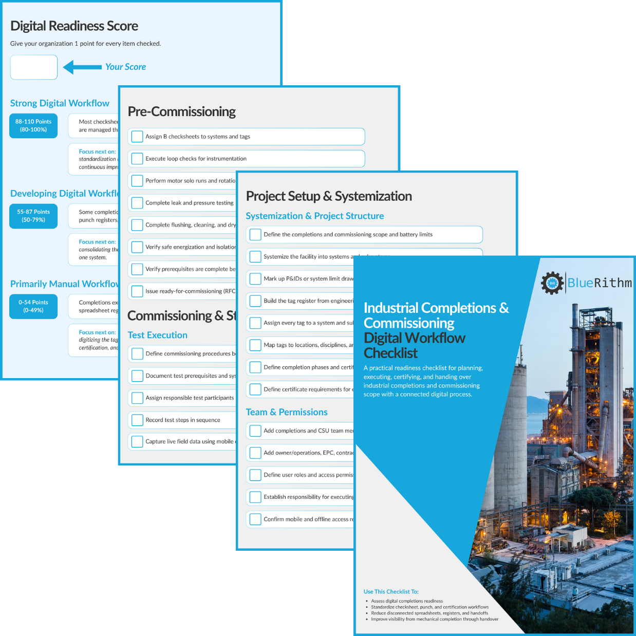 Industrial Completions and Commissioning Digital Workflow Checklist
