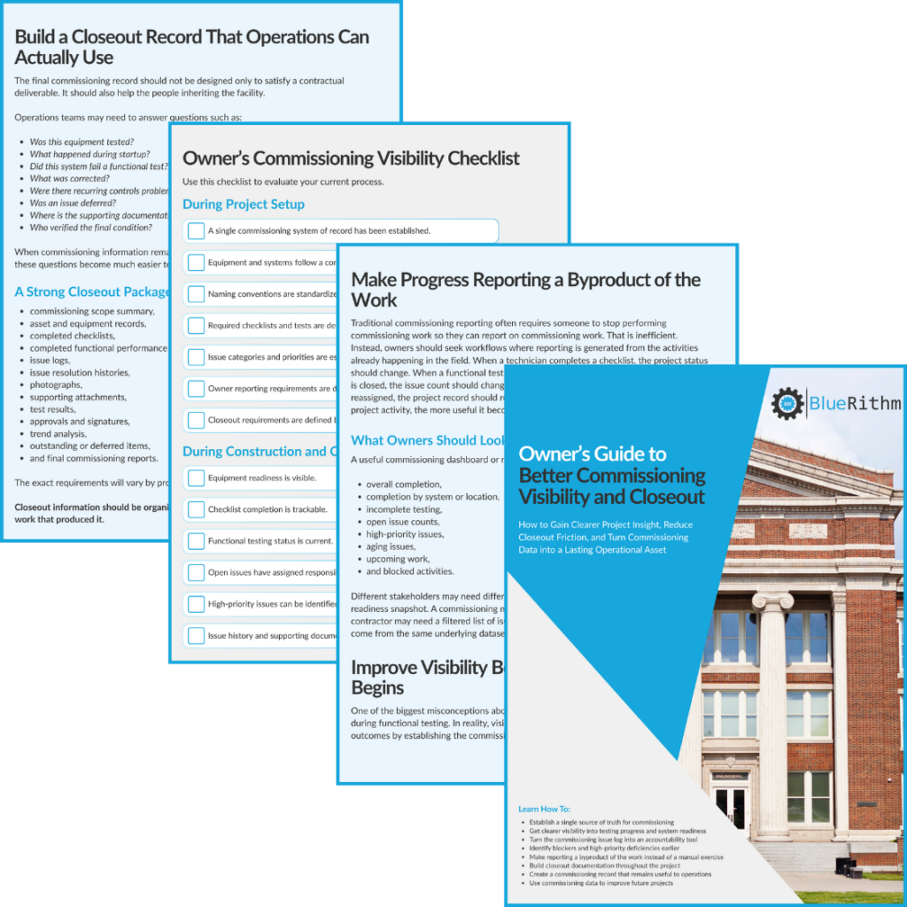 Owner's Guide to Better Commissioning Visibility and Closeout