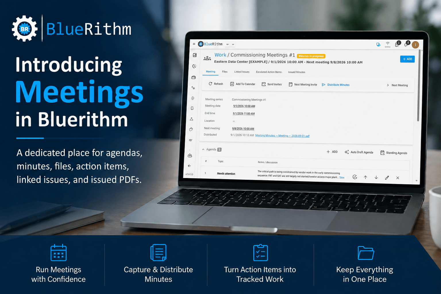 Introducing Meetings in Bluerithm: A Better Way to Run Commissioning Meetings