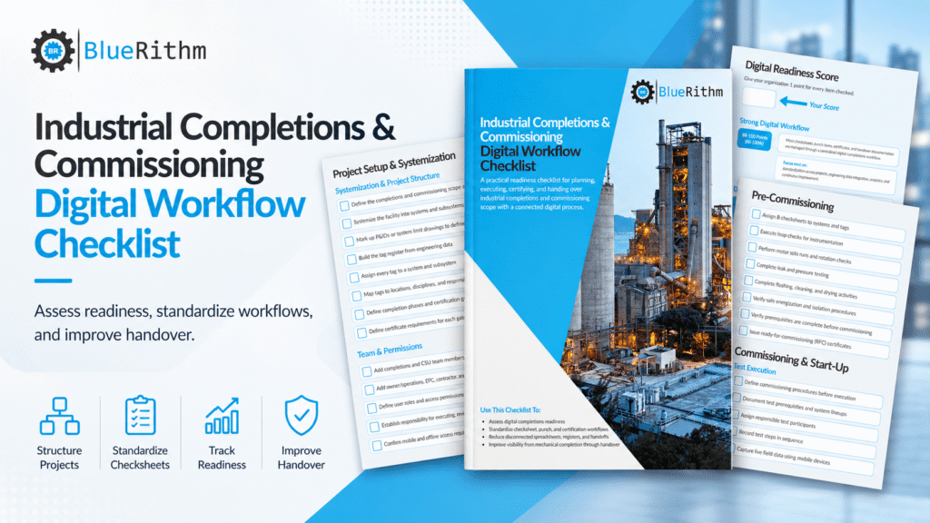 Industrial Completions and Commissioning Digital Workflow Checklist