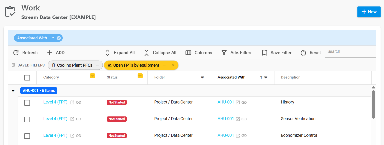 Saved filters work grid