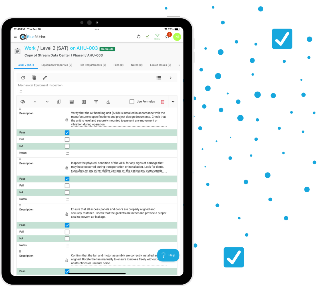 Bluerithm on Tablet Data Center